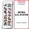 Retro U.S. States DTF Transfer Gang Sheets - 22x60 Direct-to-Film